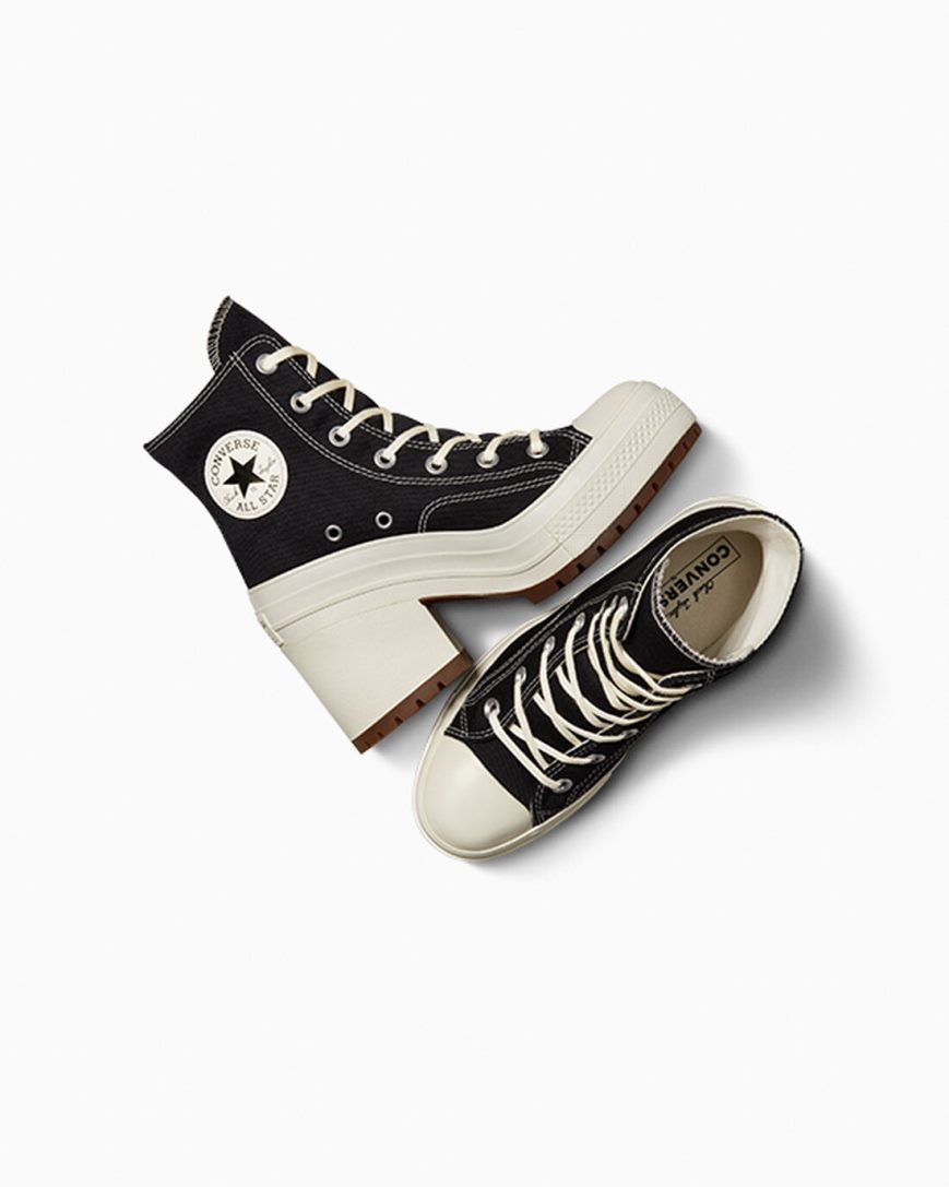 Tenisi Inalti Dama Converse Chuck 70 De Luxe Heel Negrii | RO SQDT13384